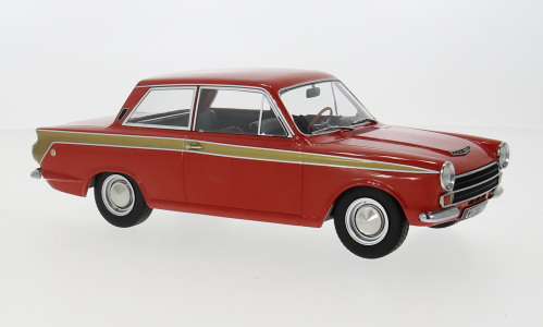 Ford Lotus Cortina Mk.I 1966 Rood/Goud - 1:18